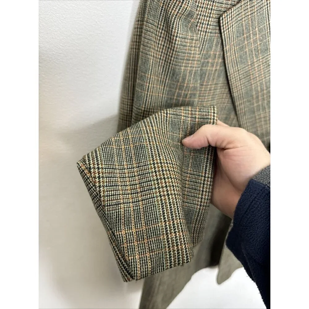Vintage 70’s‎ Harrodale Tweed Blazer Gray Green Men 42 Woodwards WKRP Herb